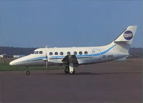 Ansichtskarte  Flugzeug Swedair Jetstream 31 at Stockholm - Arlanda 1982