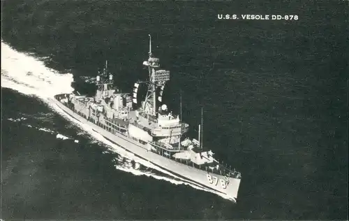 Ansichtskarte  U.S. Atlantic Fleet Navy USS Vesole DD-878 at Newport USA 1960