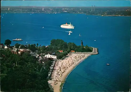 Möltenort-Heikendorf Passagier-Dampfer Schiff passiert U-Boot-Ehrenmal 1982