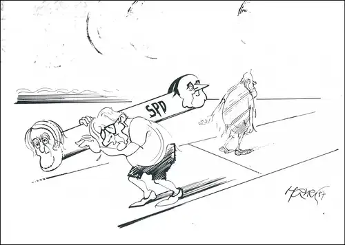 Ansichtskarte  Walter Hanel Karikaturist Karikatur SPD Politik Motivkarte 2000