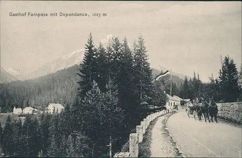 Ansichtskarte Nassereith Gasthof Fernpass 1912