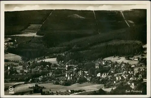 Bad Flinsberg Świeradów-Zdrój Blick vom Hasenstein - Foto AK 1930