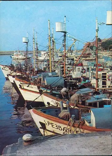 Sosopol Созопол Hafen kleine Schiff, Fischerboote 1980