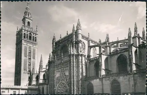 Postales Sevilla Catedral y Giralda 1962