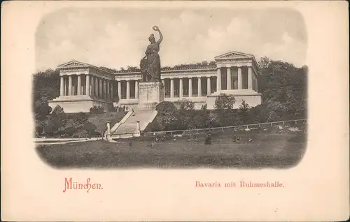 Ansichtskarte Ludwigsvorstadt-München Bavaria mit Ruhmeshalle 1903