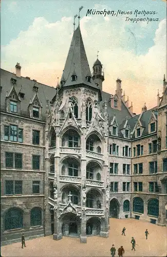 Ansichtskarte München Neues Rathaus - Treppenhaus 1908