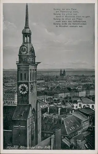 Ansichtskarte München Peterskirche, Stadt - Fabrik 1941