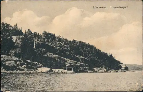 Postcard Lyckorna Fiskartorpet 1913