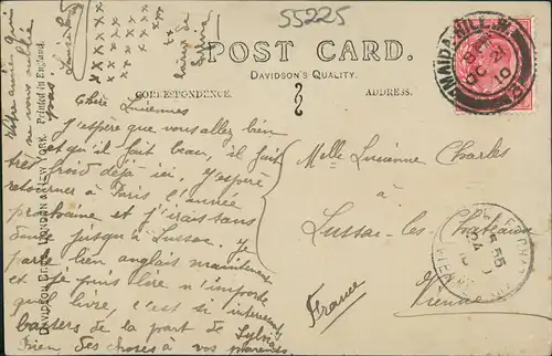 Postcard London THe R.C. Cathedral Westminster & Big Ben 1921