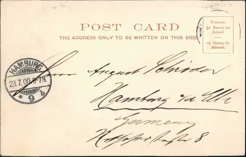 Postcard London River Thames Themse Embankment Schiff Anlegestelle 1900