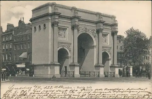 Postcard London Marble Arch Straße Street 1903