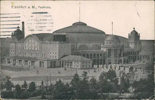 Ansichtskarte Frankfurt am Main Festhalle - Vorplatz 1910