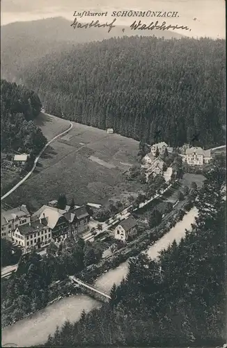 Ansichtskarte Schönmünzach-Baiersbronn Stadt Straße 1915