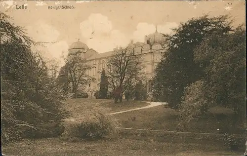 Ansichtskarte Celle Schlosspark Königliches Schloss Castle Postcard 1905