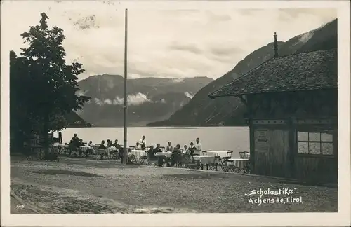 Ansichtskarte Achental Hotel "Scholastica" (Achensee) 1928