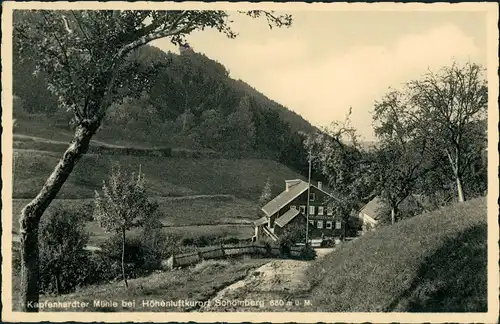 Ansichtskarte Schömberg (Schwarzwald) Kapfenhardter Mühle 1935