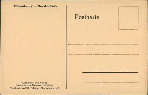 Ansichtskarte Flensburg Nordertor Strassen Partie mit Personen 1930