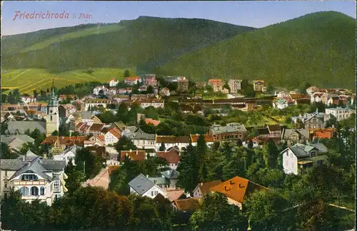 Ansichtskarte Friedrichroda Panorama-Ansicht Gesamtansicht Totale 1910