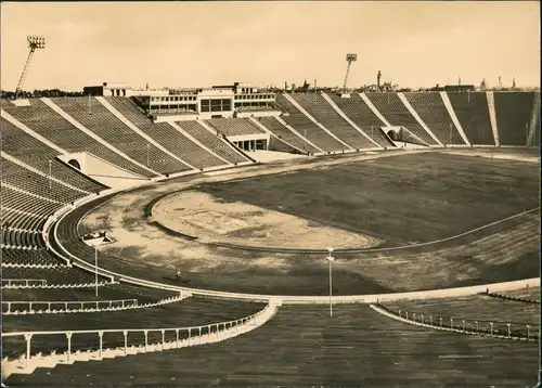 Ansichtskarte Zentrum-Nordwest-Leipzig Zentralstadion 1956