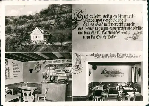 Ansichtskarte Bad Orb Aeppelwoi Müller Gaststätte - 3 Bild 1968
