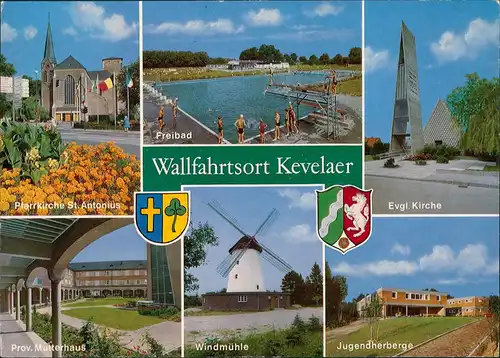 Kevelaer   Mutterhaus, Windmühle, Jugendherberge 1977  Stempel Kevelaer 4178