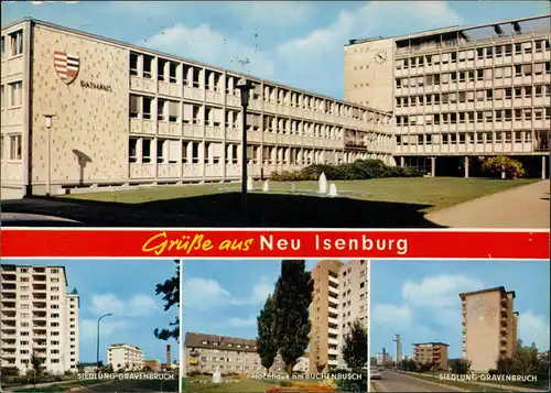 Neu-Isenburg Mehrbild-AK mit Siedlung Gravenbruch, Rathaus uvm. 1971