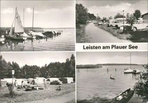 Karow-Krakow(am See) DDR Mehrbild-AK OT Leisten Plauer See Motive 1985