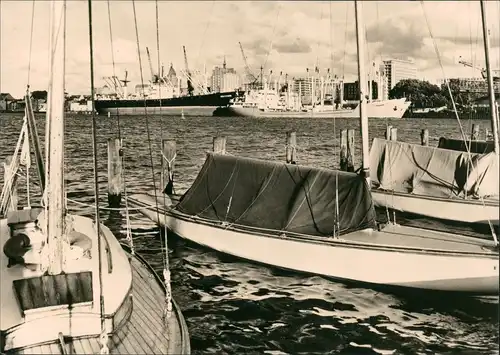 Ansichtskarte Rostock DDR Ansicht Alter Hafen, Boote & Schiffe 1971