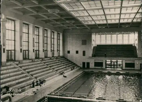 Ansichtskarte Rostock Schwimmhalle "Neptun" - Innen 1962