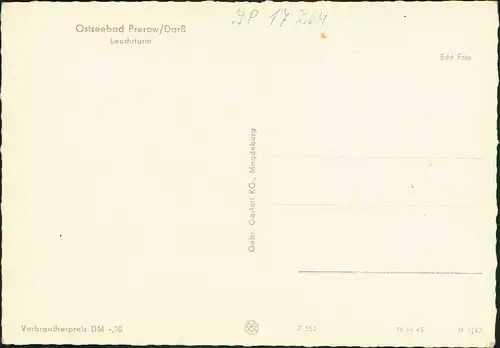 Ansichtskarte Prerow Partie am Leuchtturm, Strand, DDR-Ansicht 1962