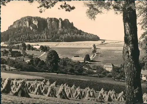 Pfaffendorf-Königstein (Sächsische Schweiz) Fels Pfaffenstein Fernansicht  1962