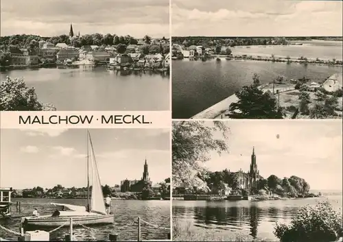 Malchow (Mecklenburg) Umlandansichten DDR Mehrbild-AK 4 Foto-Ansichten 1976/1975