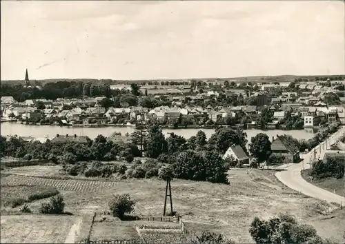 Malchow (Mecklenburg) Panorama-Ansicht Blick auf die Stadt DDR AK 1975/1970