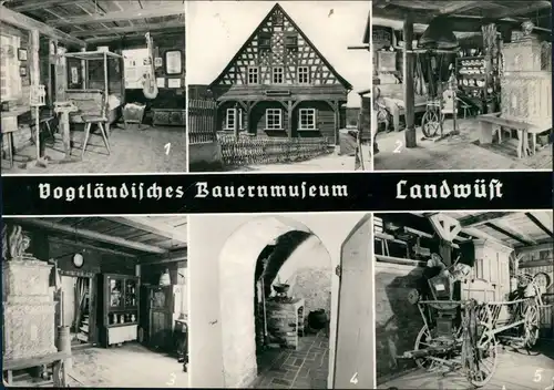 Landwüst-Markneukirchen Vogtländisches Bauernmuseum Innen  DDR Mehrbild-AK 1971
