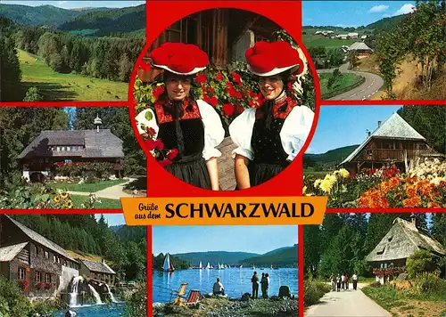 .Baden-Württemberg Schwarzwald (Mittelgebirge) Mehrbild-AK 8 Foto-Ansichten 1990