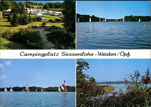 Süßenlohe Campingplatz1983   ohne Briefmarke, mit Stempel o Nachgebühr