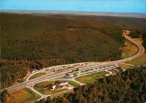 Rohrbrunn-Weibersbrunn Luftaufnahme AUTOBAHN RASTHAUS MOTEL Inh. Hofmann 1970