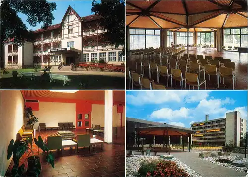 Bad Windsheim Mehrbild-AK mit Kurzentrum, Klinik, Trink-Pavillon 1983