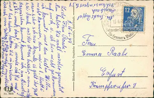 Manebach-Ilmenau Panorama-Ansicht auf Ort im Thüringer Wald 1949