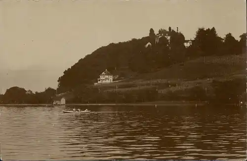 Foto .Vorarlberg Ruderboot auf See Blick auf Villen 1910 Privatfoto