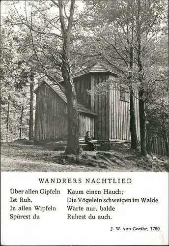 Manebach-Ilmenau Goethehäuschen auf dem Kickelhahn DDR Postkarte 1985