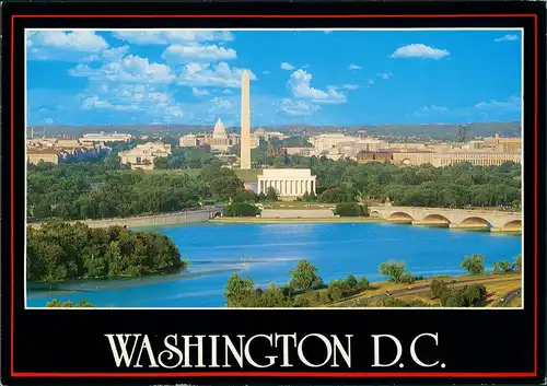 Postcard Washington D.C. The Nation's Capital mit Denkmal Monument 1980