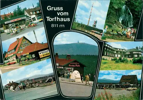 Ansichtskarte Torfhaus (Harz)-Altenau Restauration, Sendemast, Kiosk 1969