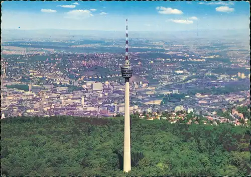 Ansichtskarte Stuttgart Fernsehturm und Stadt 1968