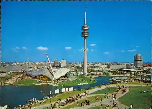 Ansichtskarte Milbertshofen-München Olympiapark - Fernsehturm 1978