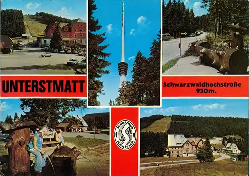 Ansichtskarte Unterstmatt-Bühl (Baden) MB: Straßen: Fernsehturm 1976