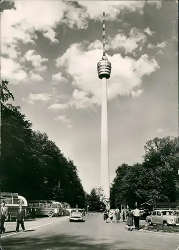 Ansichtskarte Stuttgart Fernsehturm, Mecedes - Busse 1965