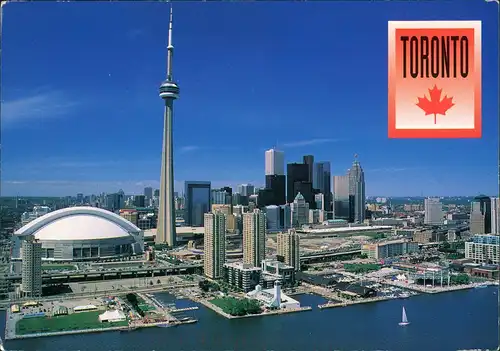Postcard Toronto Totale Skyline CN Tower 1997