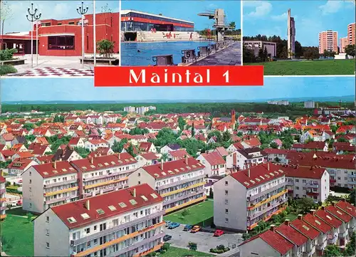 Dörnigheim-Maintal (Hessen) Mehrbild-AK mit Panorama und  1977