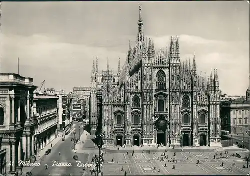 Cartoline Mailand Milano Piazza Duomo Dom Platz 1960